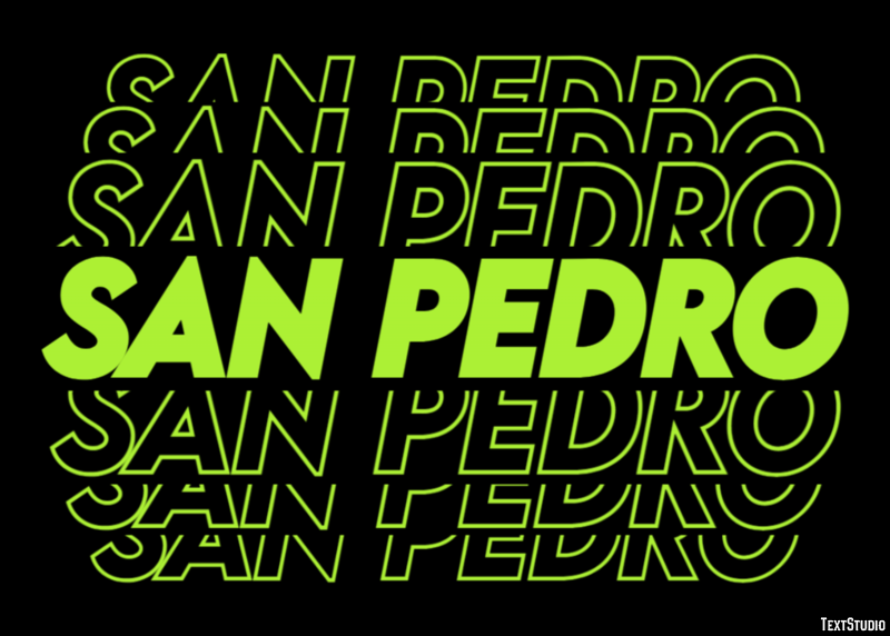 San Pedro テキスト効果