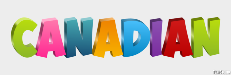 Canadian Text Effect