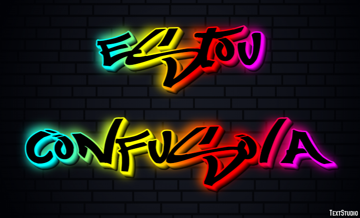 Estou confuso/a Efeito do texto