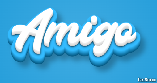 Amigo Efeito de texto