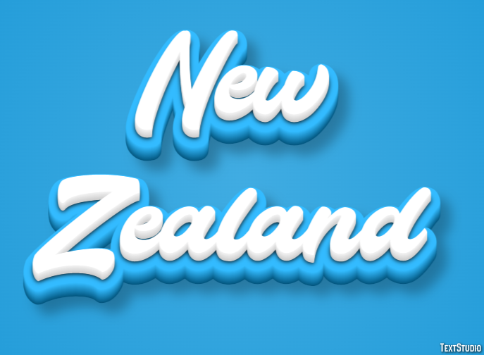 New Zealand Effetto testo