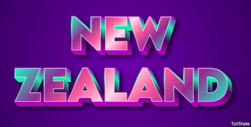 New Zealand Effetto testo