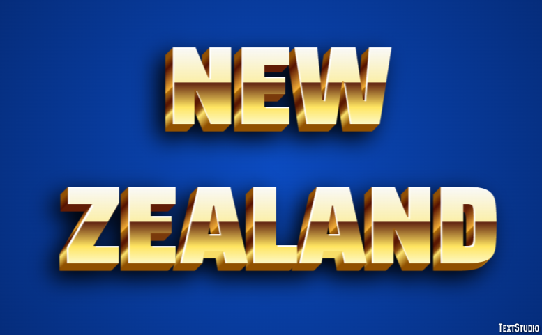New Zealand Effetto testo