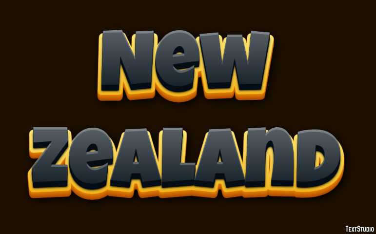 New Zealand Effetto testo