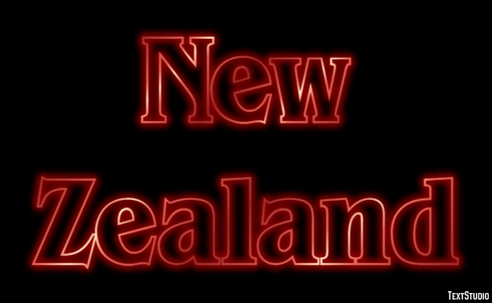 New Zealand Effetto testo