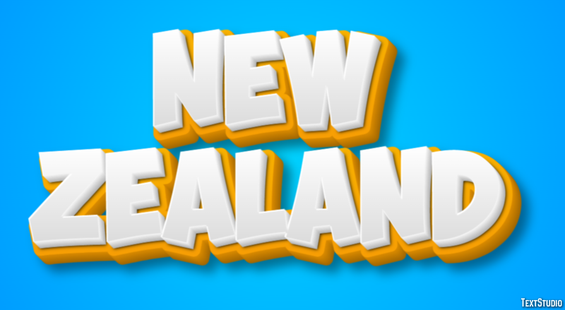 New Zealand Effetto testo