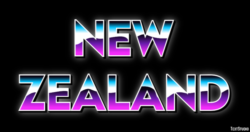 New Zealand Effetto testo