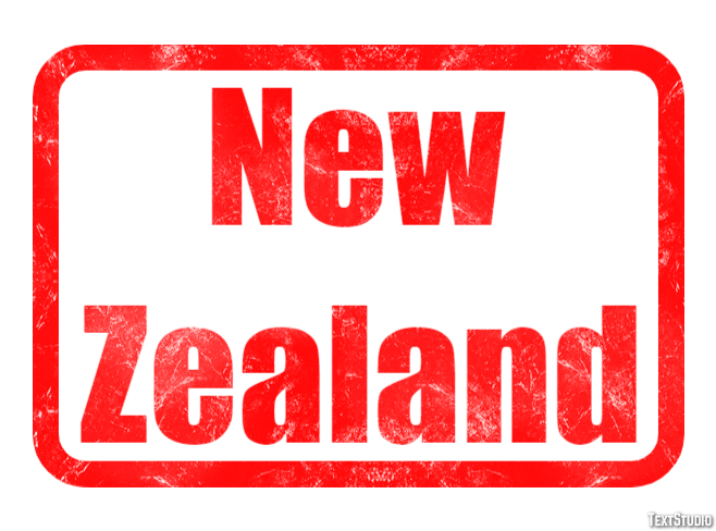 New Zealand Text effect