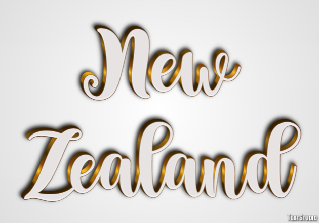 New Zealand Effetto testo
