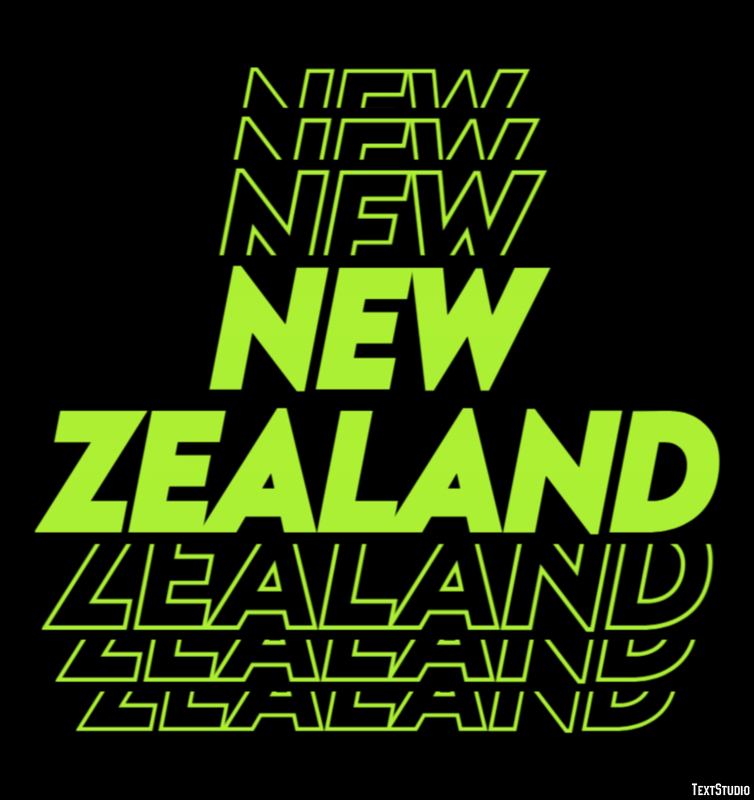 New Zealand Effetto testo
