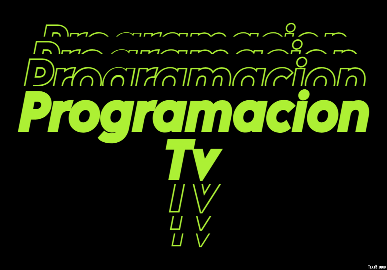 Programacion Tv Tekst effect