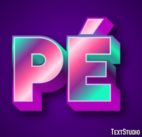 Pé Efeito do texto
