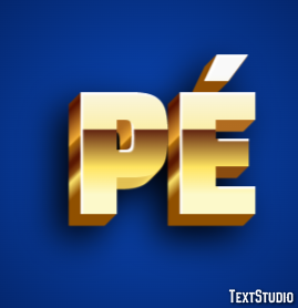 Pé Efeito do texto