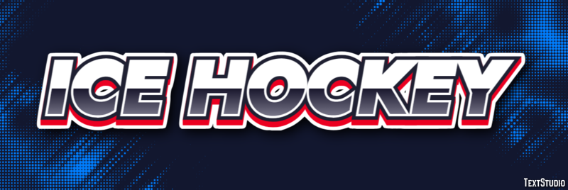 Ice Hockey Efeito de texto