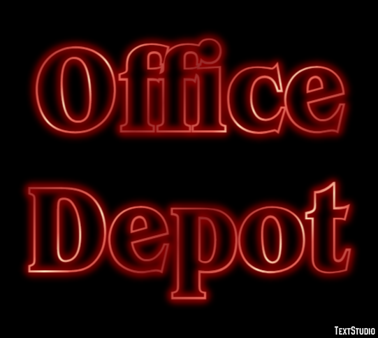 Office Depot Tekst effect