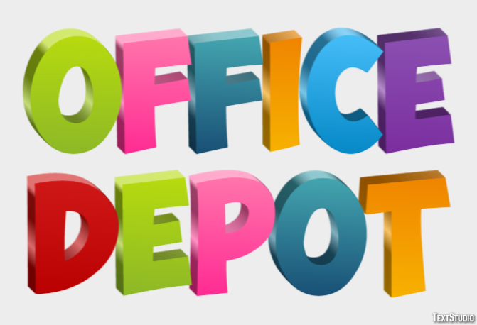 Office Depot Tekst effect