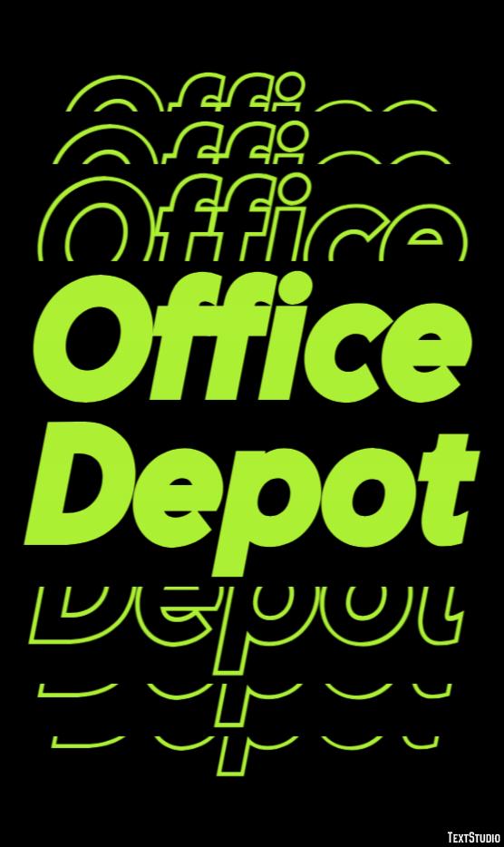 Office Depot Tekst effect