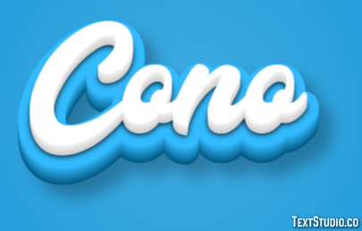 Cono Efecto de Texto