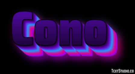 Cono Efecto de Texto