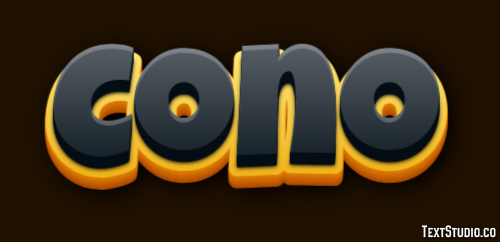 Cono Efecto de Texto
