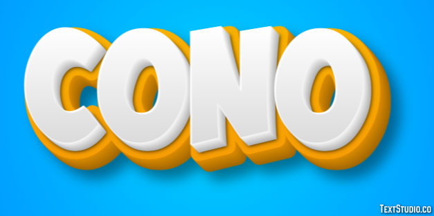 Cono Efecto de Texto