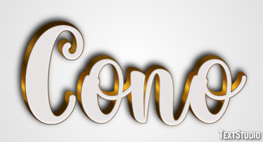 Cono Efecto de Texto