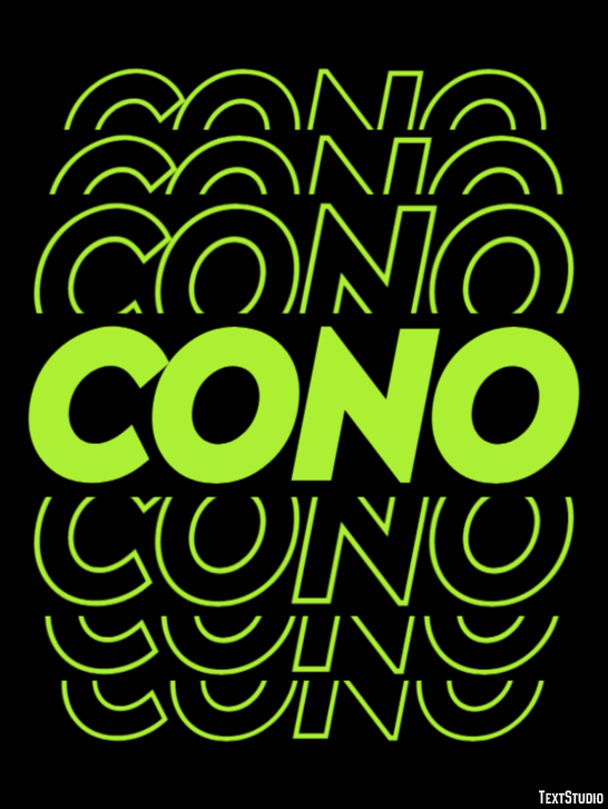Cono Efecto de Texto