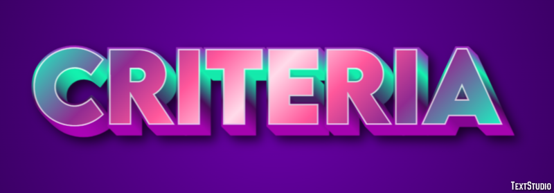 Criteria Text Effect