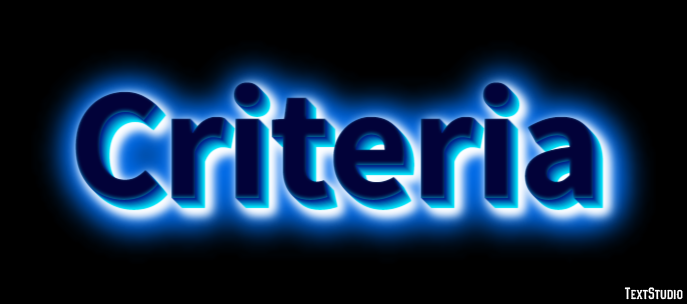 Criteria Tekst Effect