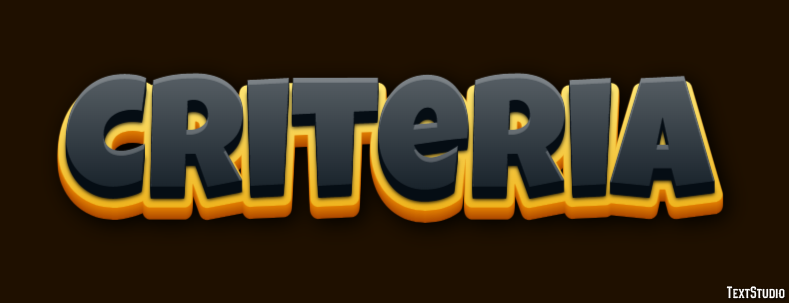 Criteria Text Effect