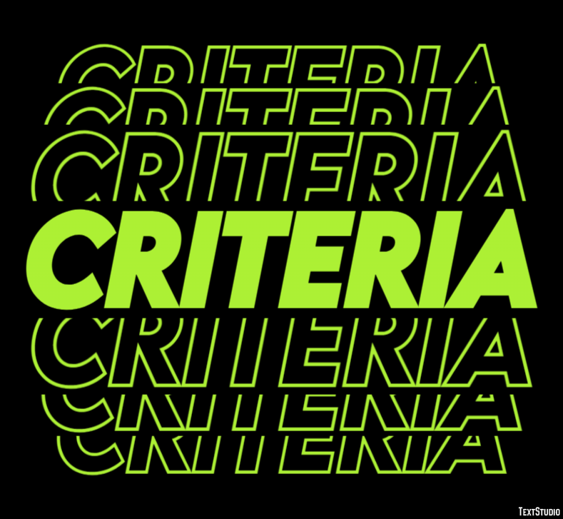 Criteria Text Effect