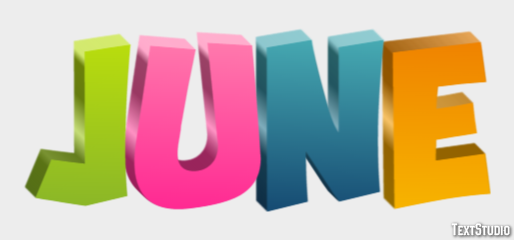 June Text effect