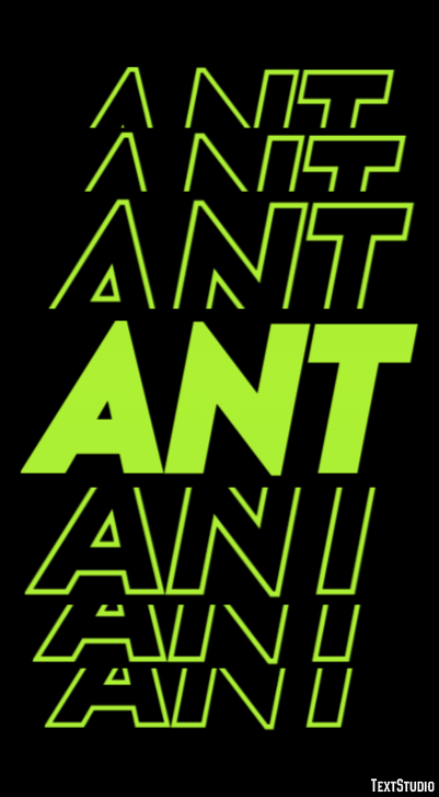 Ant Tekst effect
