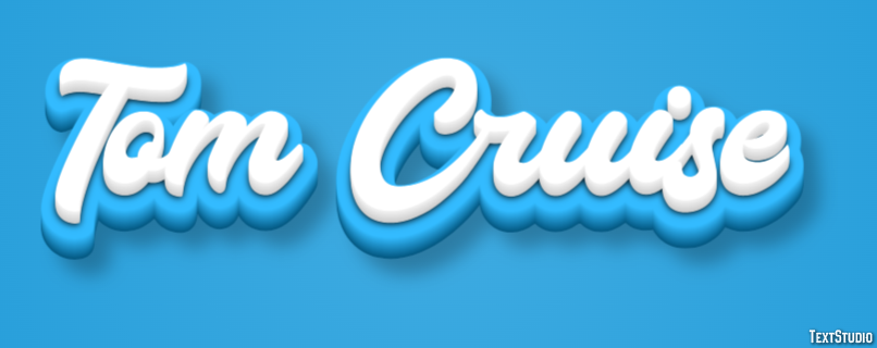 Tom Cruise Efeito de texto