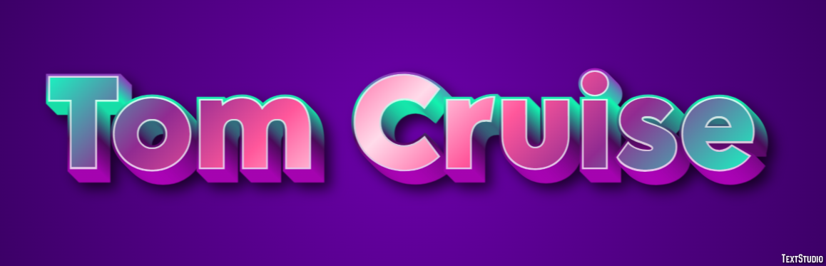 Tom Cruise Efecto de Texto