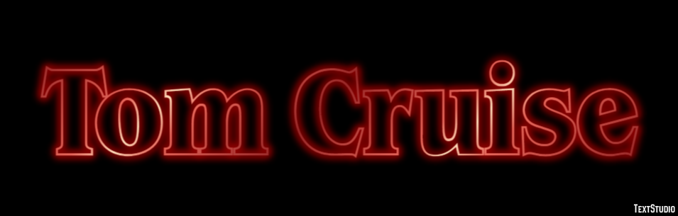 Tom Cruise Efecto de Texto
