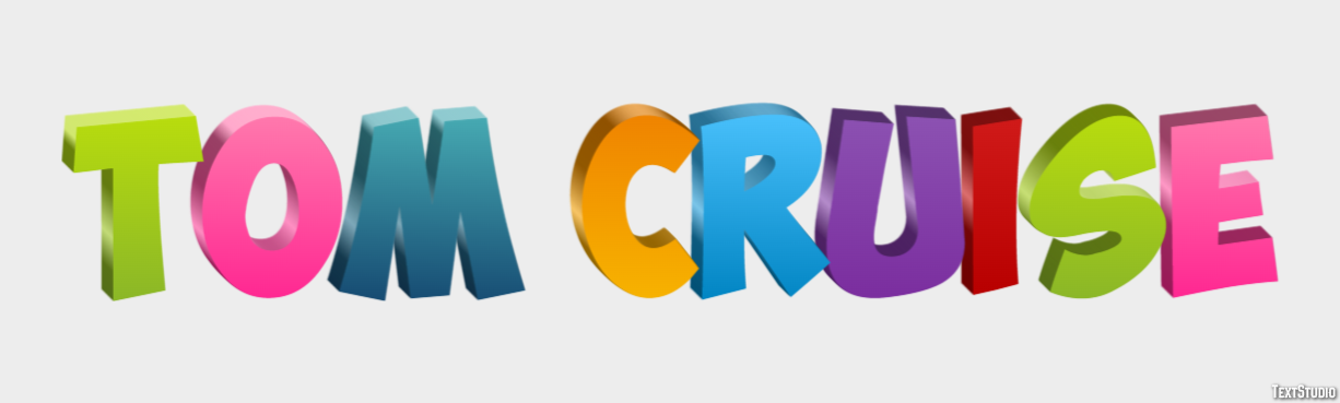 Tom Cruise Efecto de Texto
