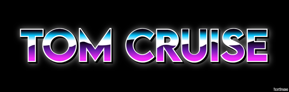 Tom Cruise Efeito de texto