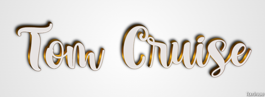 Tom Cruise Efecto de Texto