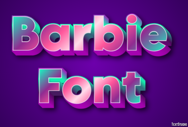 Barbie Font Efecto de Texto