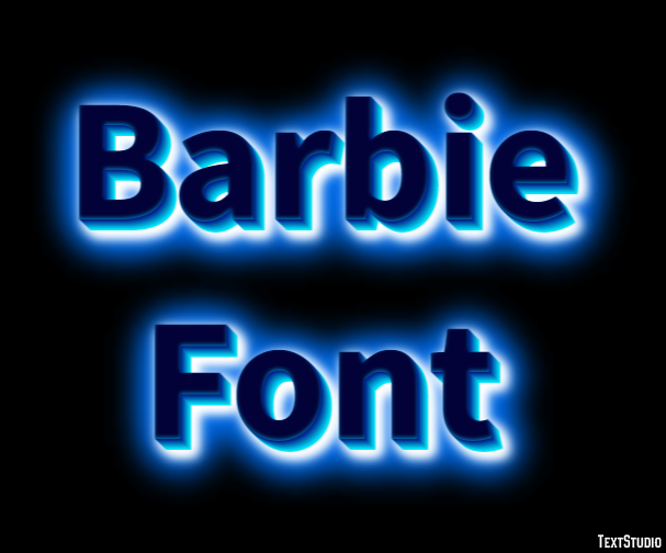 Barbie Font Efecto de Texto