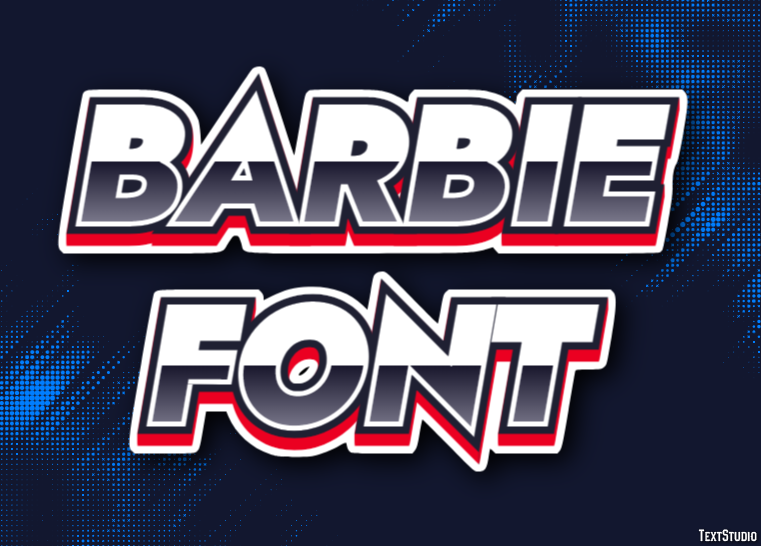 Barbie Font Efecto de Texto