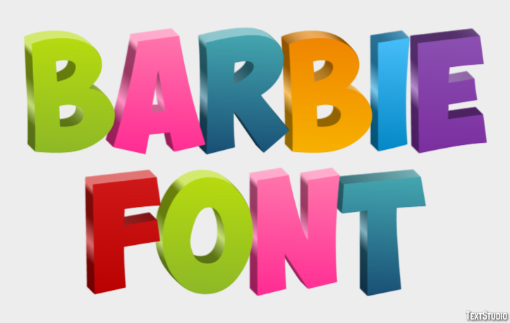 Barbie Font Efecto de Texto