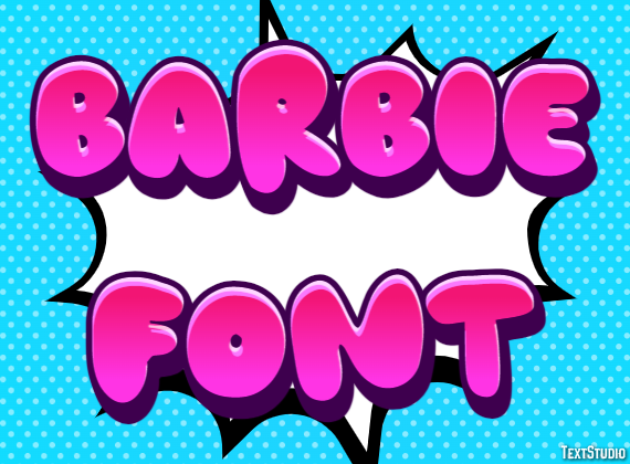 Barbie Font Efecto de Texto
