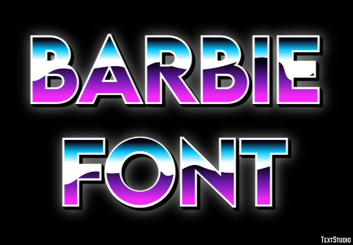 Barbie Font Efecto de Texto