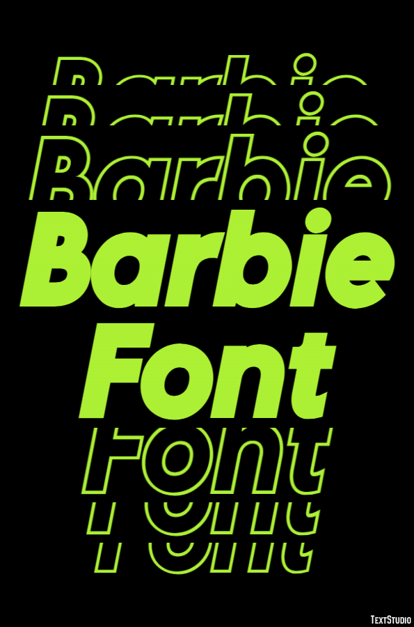 Barbie Font Efecto de Texto
