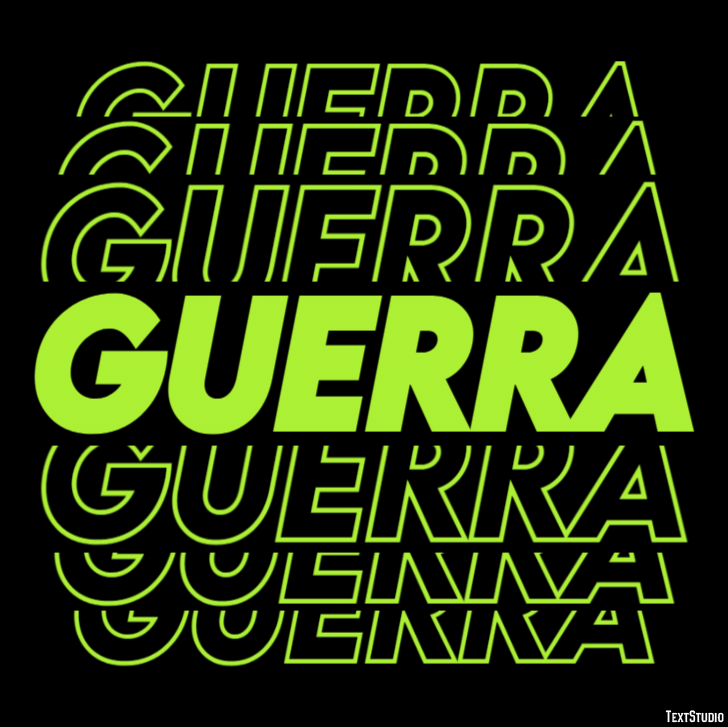 Guerra Efekt tekstowy