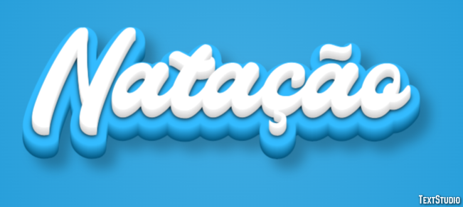 Natação Efeito de texto