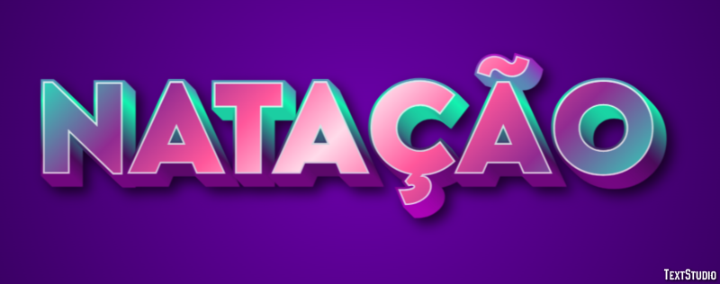 Natação Efeito de texto
