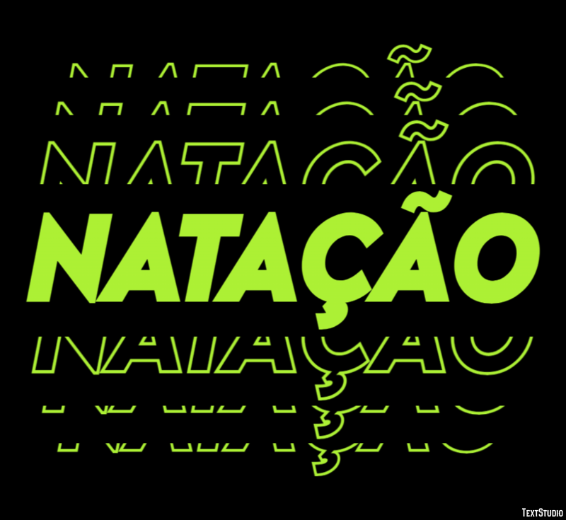 Natação Efeito de texto